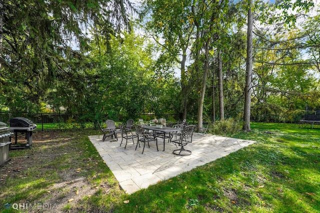 1327 Greenwood Ave, Deerfield, IL 60015 - view of yard featuring a trampoline and a patio area