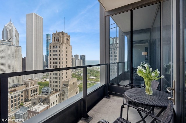 60 E Monroe St Unit 3308, Chicago, IL 60603 - balcony with a skyline view and a water view