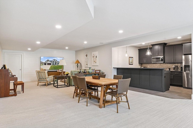 604 Cayman Way, Savoy, IL 61874 - dining area featuring recessed lighting and light carpet