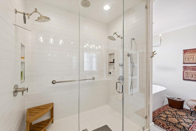 604 Cayman Way, Savoy, IL 61874 - full bathroom with a stall shower and a freestanding bath