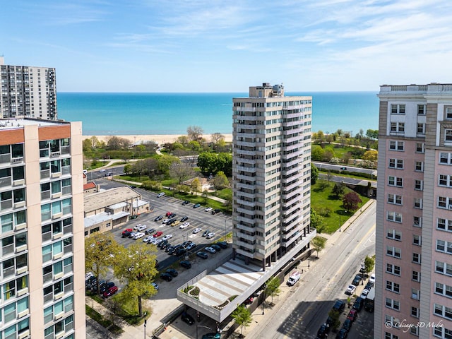 drone / aerial view of a large body of water