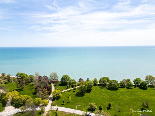 bird's eye view of a large body of water
