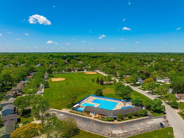 806 71st St, Darien, IL 60561 - aerial view of a pool area