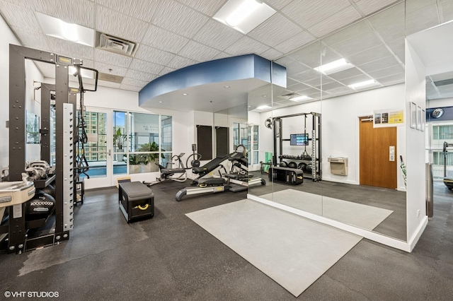 100 E Huron St Unit 1806, Chicago, IL 60611 - exercise room featuring baseboards