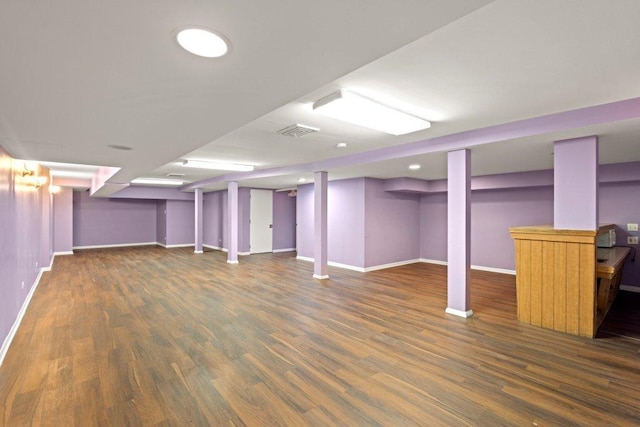 1637 S 48th Ct Unit 9, Cicero, IL 60804 - finished below grade area with baseboards and wood finished floors