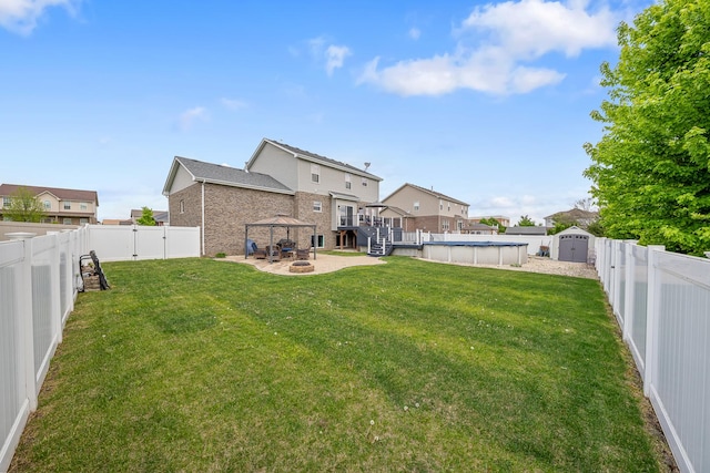 2274 Scotsglen Dr, New Lenox, IL 60451 - rear view of property featuring a gazebo, brick siding, and a patio
