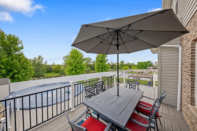 2274 Scotsglen Dr, New Lenox, IL 60451 - wooden deck with outdoor dining space