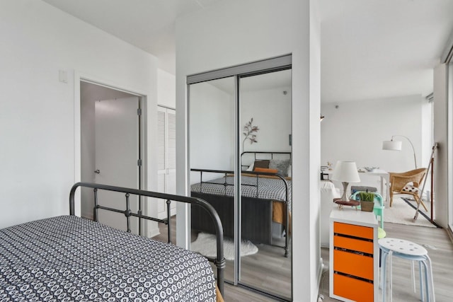 611 S Wells St Unit 2801, Chicago, IL 60607 - bedroom with light wood-style floors and a closet