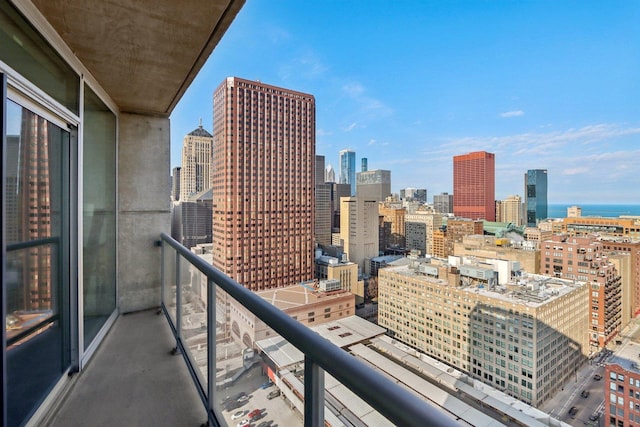 611 S Wells St Unit 2801, Chicago, IL 60607 - balcony featuring a view of skyline