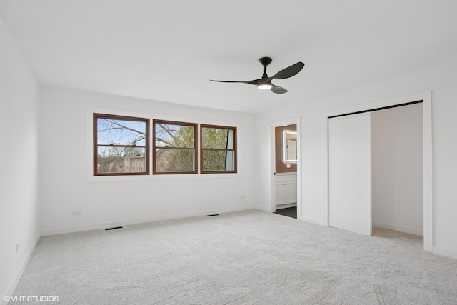 2006 Aldrich Pl, Downers Grove, IL 60516 - unfurnished bedroom with carpet, baseboards, a closet, and a ceiling fan