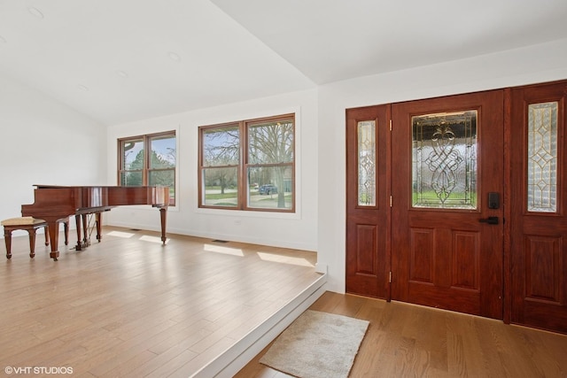 2006 Aldrich Pl, Downers Grove, IL 60516 - entrance foyer with vaulted ceiling and light wood-style floors