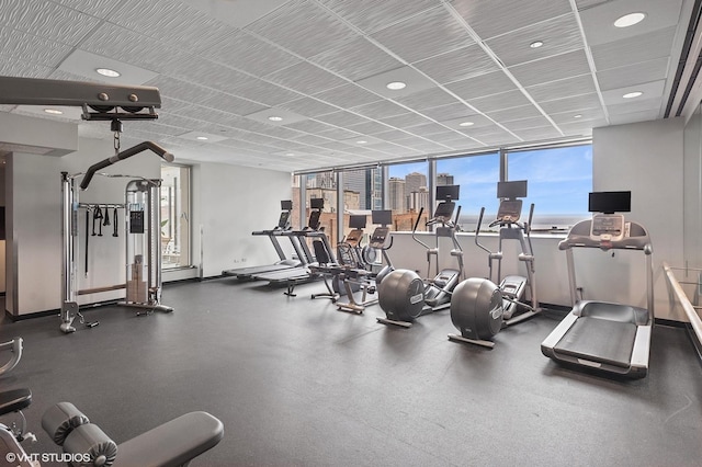 60 E Monroe St Unit 6203, Chicago, IL 60603 - gym featuring recessed lighting and baseboards