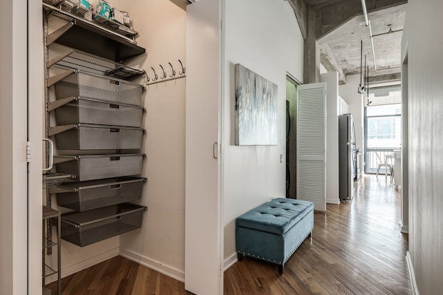 210 S Desplaines St Unit 402, Chicago, IL 60661 - hall with wood finished floors and baseboards
