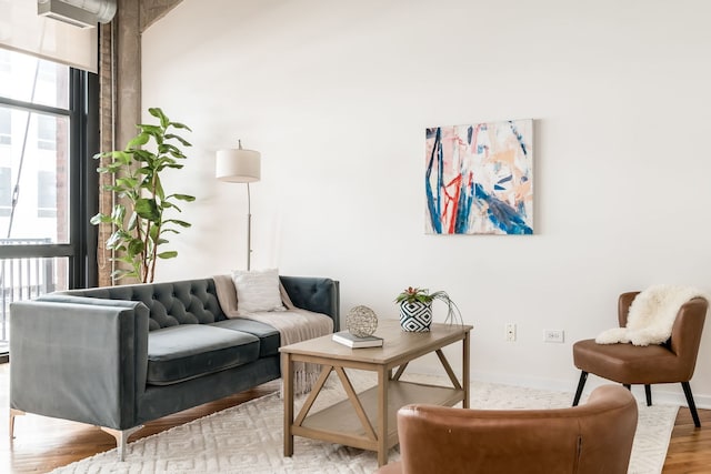 210 S Desplaines St Unit 402, Chicago, IL 60661 - sitting room with wood finished floors and baseboards