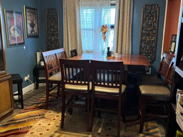 dining area with baseboards