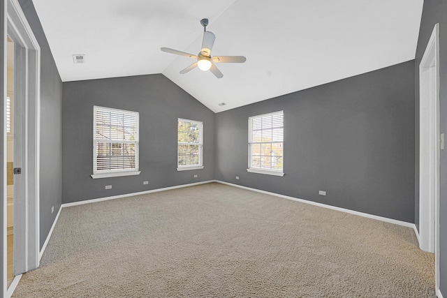 62 E Emma Ct, Palatine, IL 60067 - unfurnished bedroom featuring lofted ceiling, carpet floors, multiple windows, and baseboards