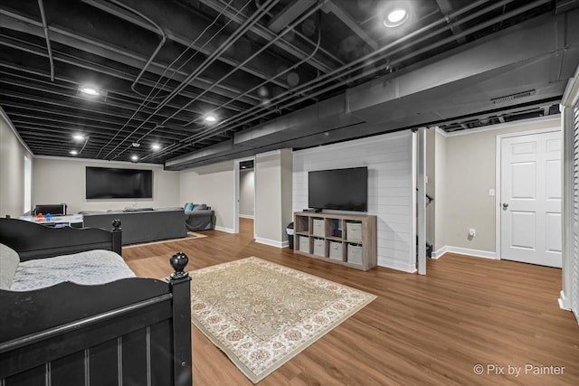 8926 Cook Way, Huntley, IL 60142 - living area featuring wood finished floors and baseboards