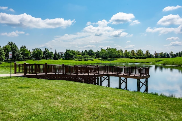 8926 Cook Way, Huntley, IL 60142 - dock area featuring a yard and a water view