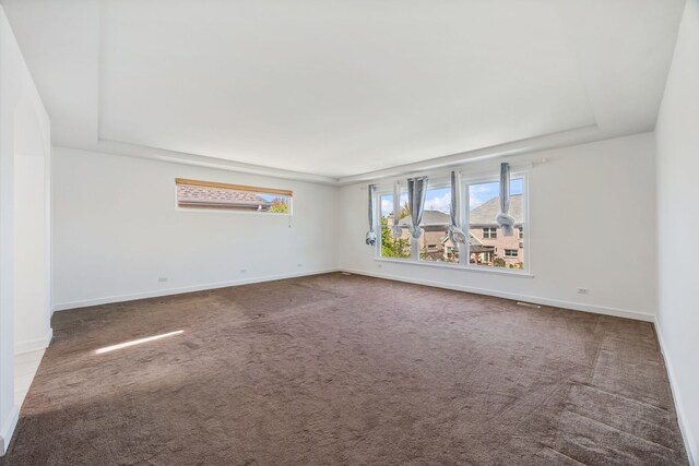 9231 N Natchez Ave, Morton Grove, IL 60053 - empty room with a raised ceiling, baseboards, and carpet