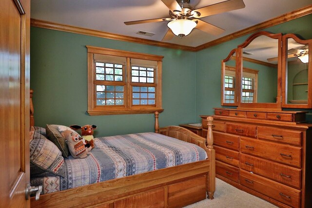 140 Princeton St, Hoffman Estates, IL 60169 - carpeted bedroom with ornamental molding