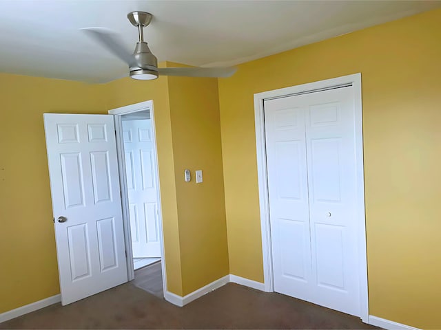 361 Appling Ln, Bolingbrook, IL 60440 - unfurnished bedroom with baseboards, a closet, and dark carpet