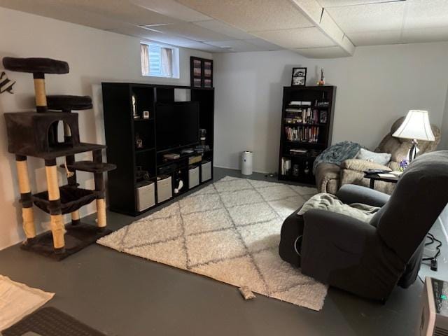 1521 E Stonehenge Dr Unit 1521, Sycamore, IL 60178 - living area featuring a drop ceiling
