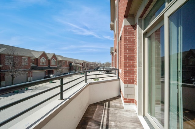 balcony with a residential view