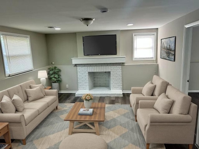 3702 Peach Grove Ln, Hazel Crest, IL 60429 - living room with wood finished floors and baseboards