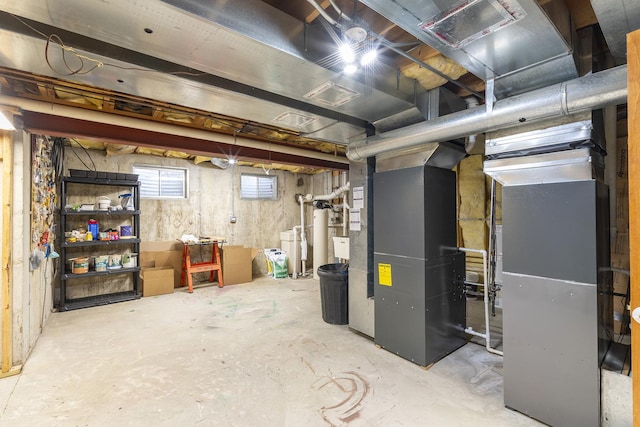 56 Huntsman Ln, Plano, IL 60545 - basement featuring heating unit