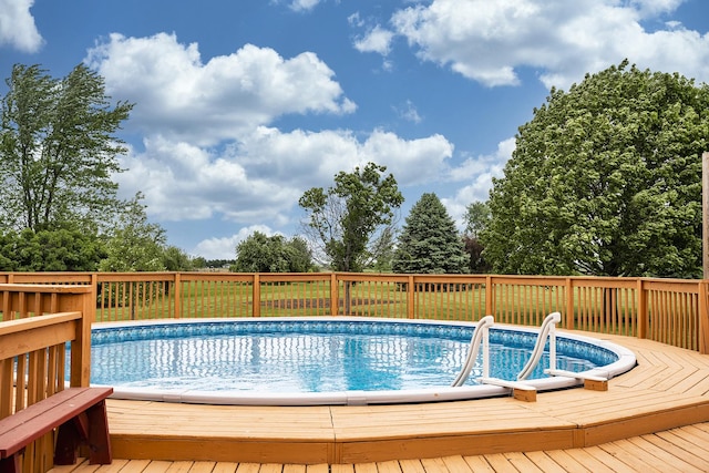 56 Huntsman Ln, Plano, IL 60545 - view of pool featuring a wooden deck