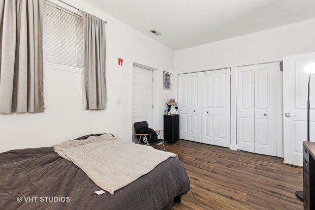 1845 N Marshfield Ave, Chicago, IL 60622 - bedroom with dark wood-type flooring and multiple closets