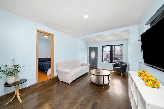 13524 S S Ave M, Chicago, IL 60633 - living area featuring dark wood-type flooring and baseboards
