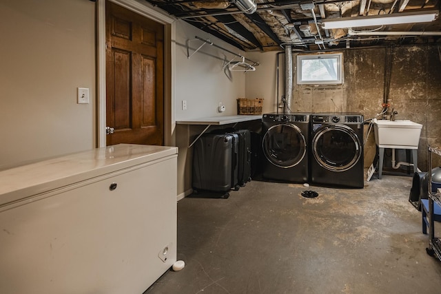1706 Childs St, Wheaton, IL 60187 - basement featuring washing machine and clothes dryer and a sink