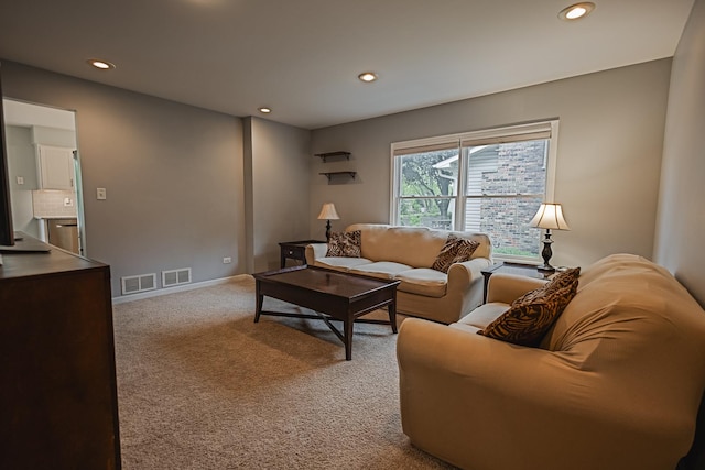 1706 Childs St, Wheaton, IL 60187 - carpeted living area with recessed lighting and baseboards
