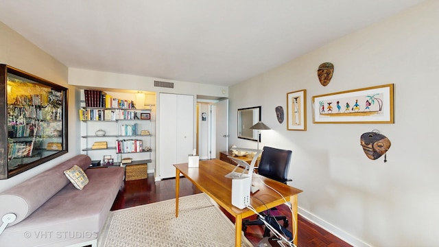 6033 N Sheridan Rd Unit 27B, Chicago, IL 60660 - office area featuring wood finished floors and baseboards