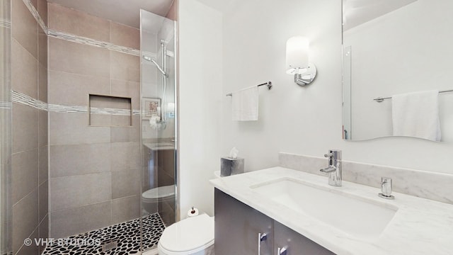 6033 N Sheridan Rd Unit 27B, Chicago, IL 60660 - full bath featuring toilet, a stall shower, and vanity