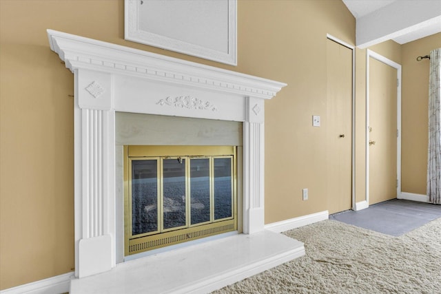 1109 Pomona Dr Unit 1109, Champaign, IL 61822 - detailed view of carpet floors and a glass covered fireplace
