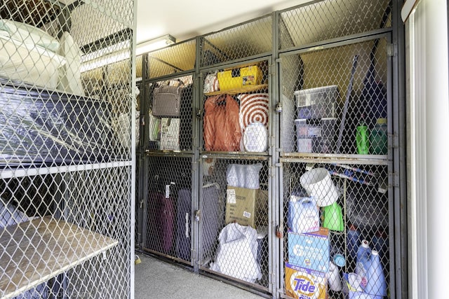 view of storage area