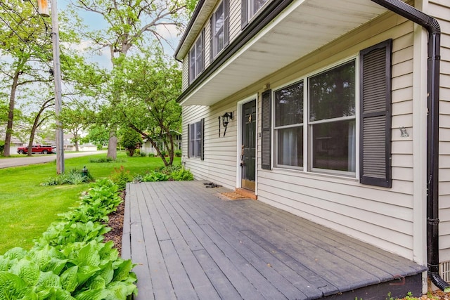 19 Eastwood Ave, Port Barrington, IL 60010 - wooden deck with a lawn