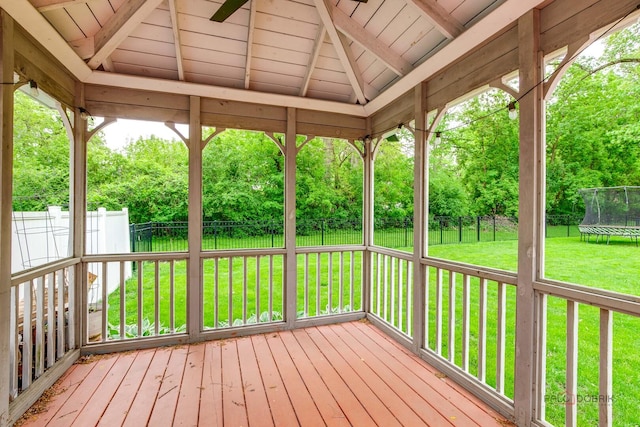 19 Eastwood Ave, Port Barrington, IL 60010 - wooden terrace with a gazebo and view of wooded area
