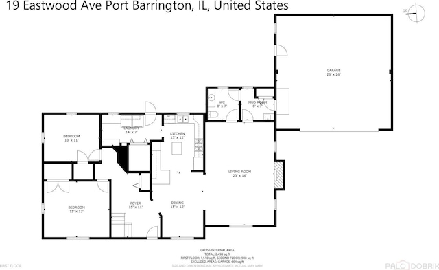 19 Eastwood Ave, Port Barrington, IL 60010 - property floor plan