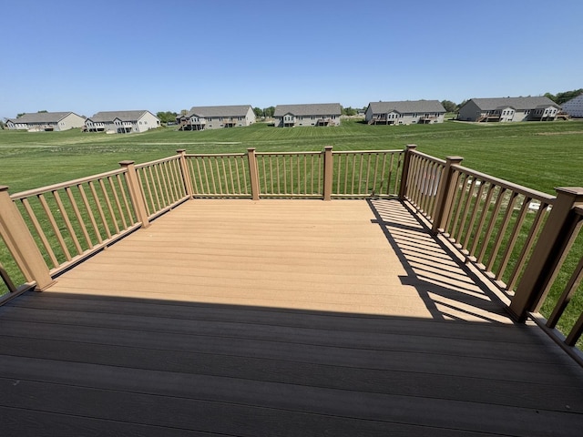 734 Keller Dr, Dixon, IL 61021 - wooden terrace featuring a residential view and a yard