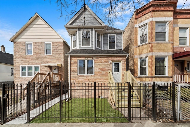 6728 S Sangamon St, Chicago, IL 60621 - view of front of home featuring roof with shingles and stone siding
