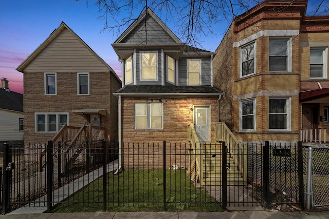 6728 S Sangamon St, Chicago, IL 60621 - view of front of house featuring a fenced front yard