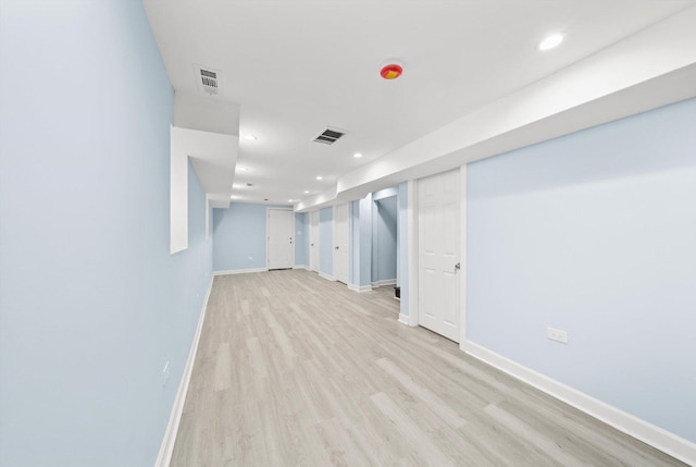 6728 S Sangamon St, Chicago, IL 60621 - spare room featuring baseboards, light wood-style floors, and recessed lighting