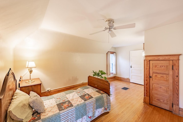 144 Hill Ave, Elgin, IL 60120 - bedroom featuring wood-type flooring and ceiling fan