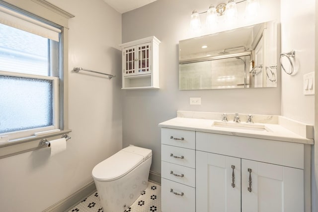 144 Hill Ave, Elgin, IL 60120 - bathroom with vanity and a shower with shower door
