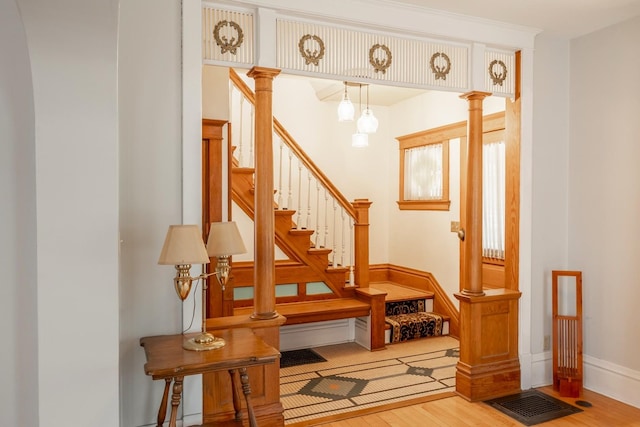 144 Hill Ave, Elgin, IL 60120 - staircase featuring wood finished floors and baseboards