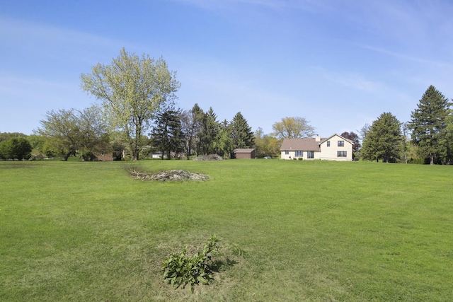view of grassy yard