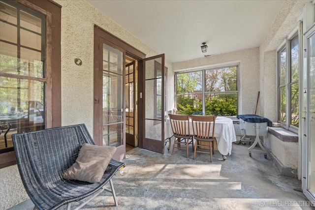 view of sunroom